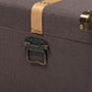 Stephen Modern and Contemporary Transitional Dark Brown Fabric Upholstered and Oak Brown Finished 2-Piece Storage Trunk Set FredCo