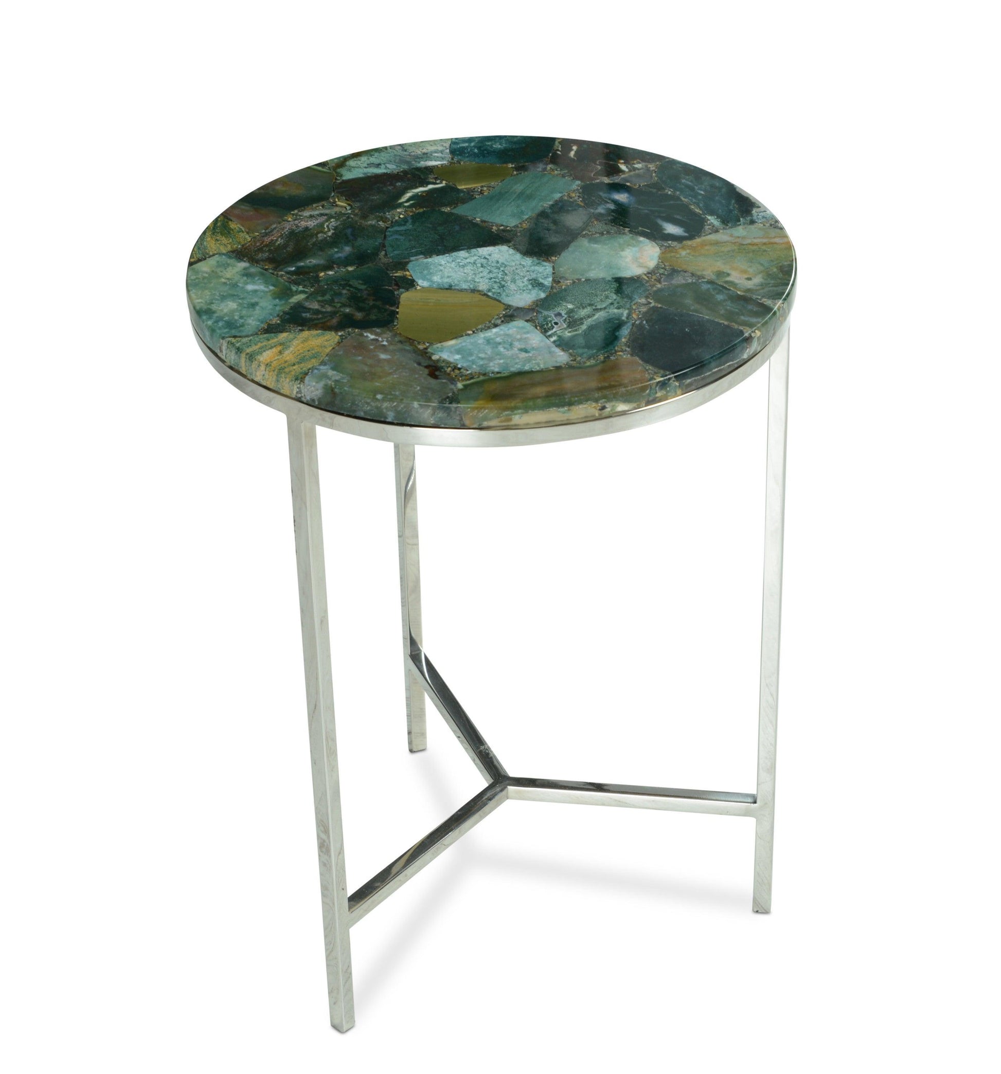 Steve Silver Accent Side Table Foster Green Jasper FT140EC FredCo