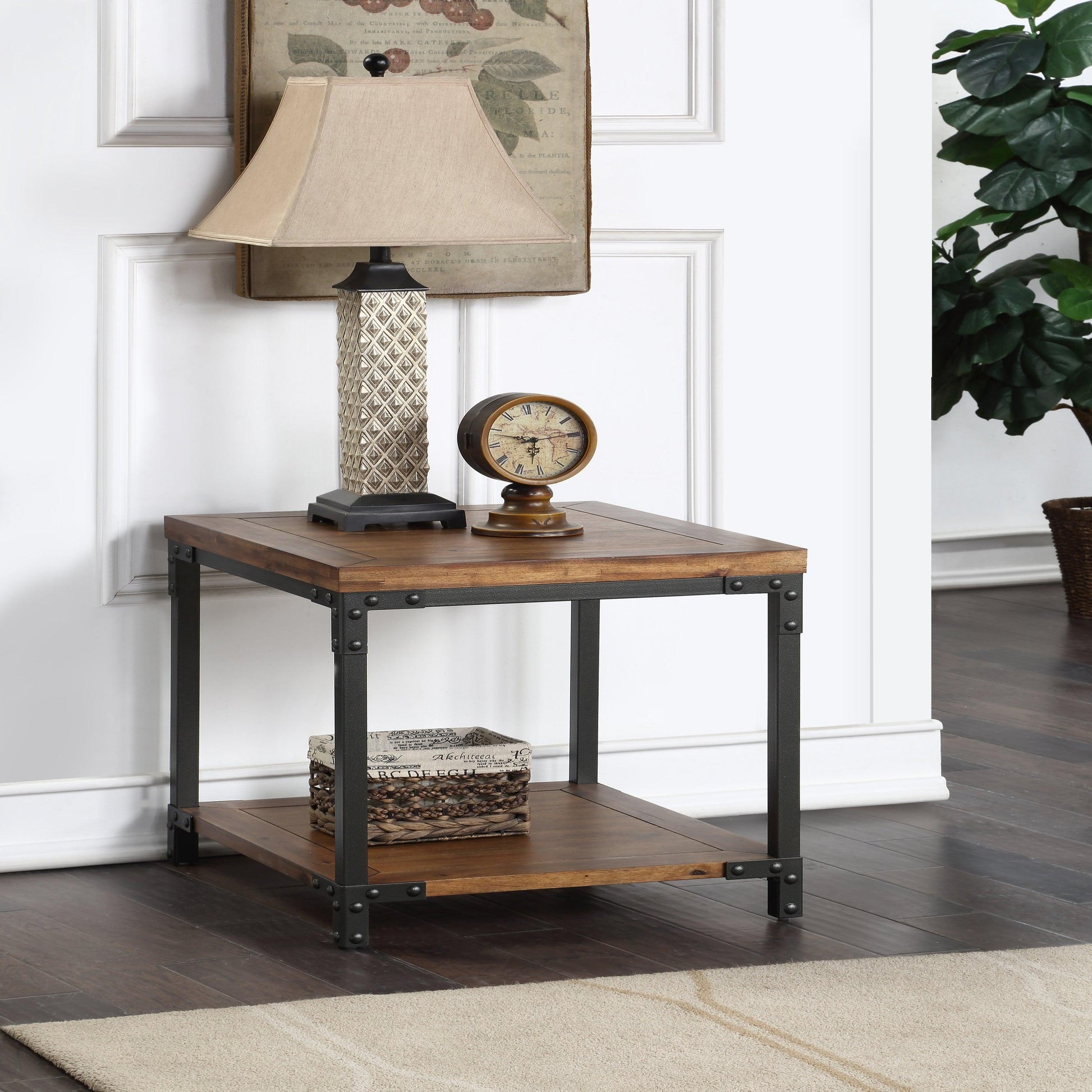 Steve Silver Compact Industrial Coffee Table LT150E FredCo