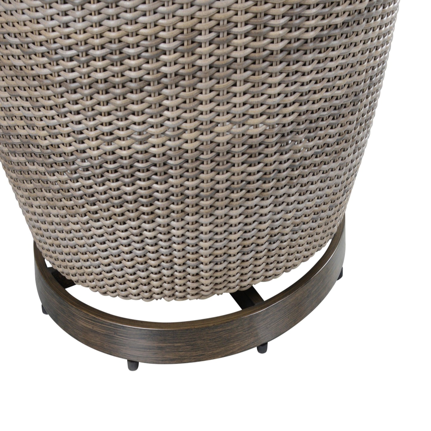 Steve Silver Cozy Outdoor Set Swivel Woven Chairs, Side Table - All-Weather Resin Wicker ADE3000 FredCo