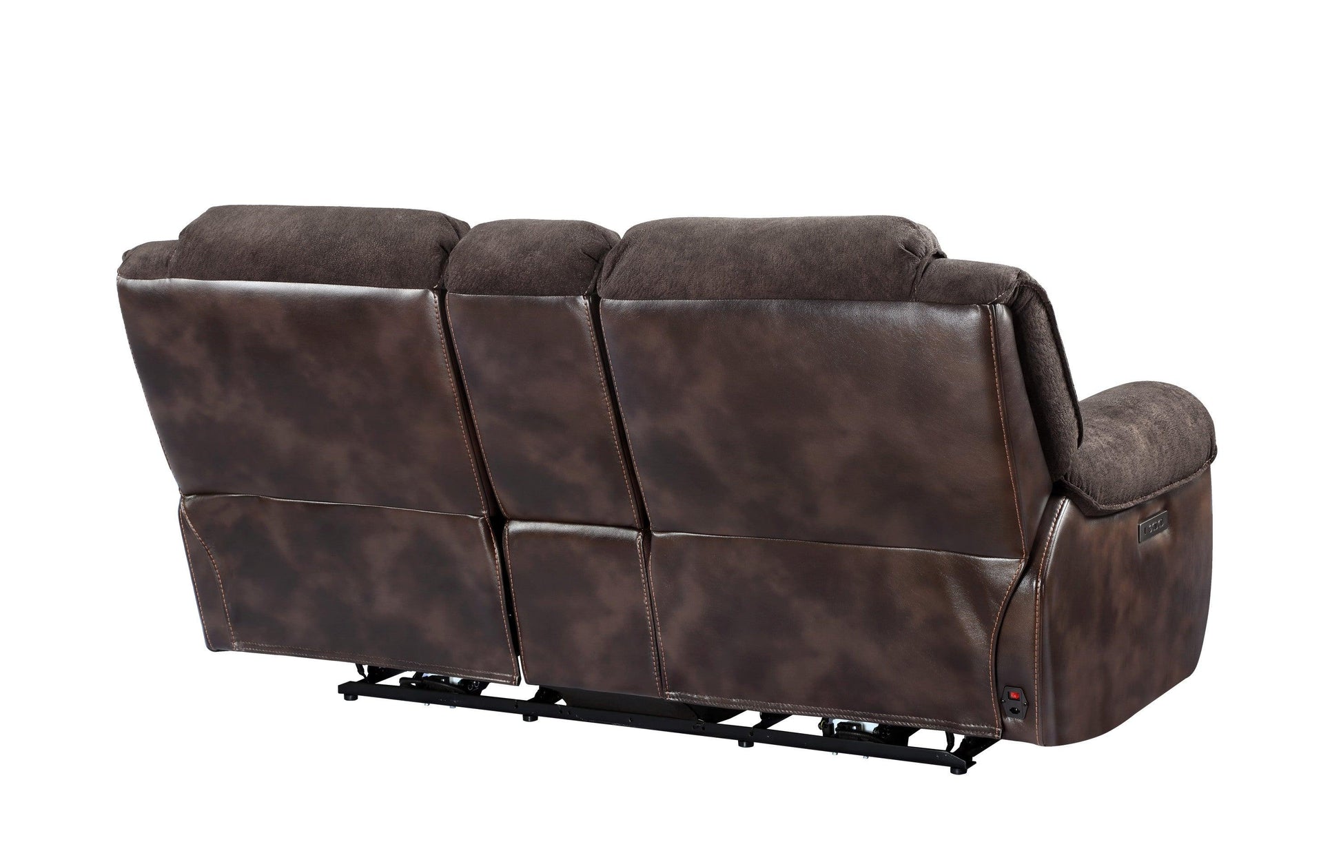 Steve Silver Easy Loveseat, Leatherette, Pop-Up Charging Station Espresso FredCo