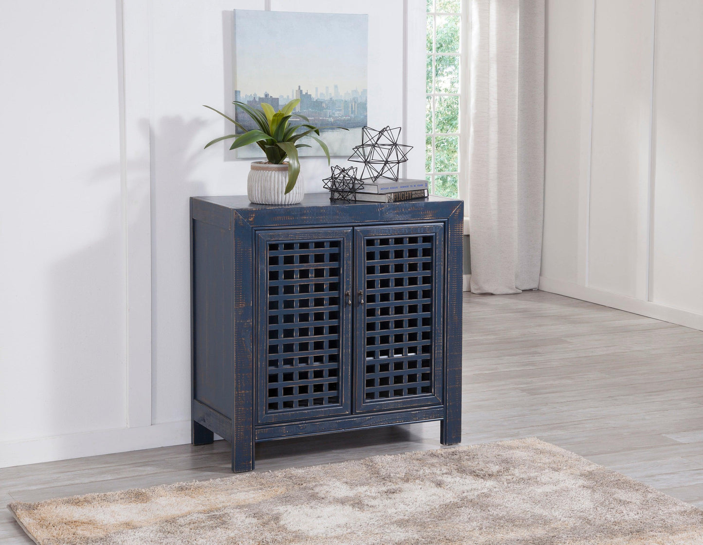 Steve Silver Farmhouse Style Accent Cabinet RI250ACN FredCo