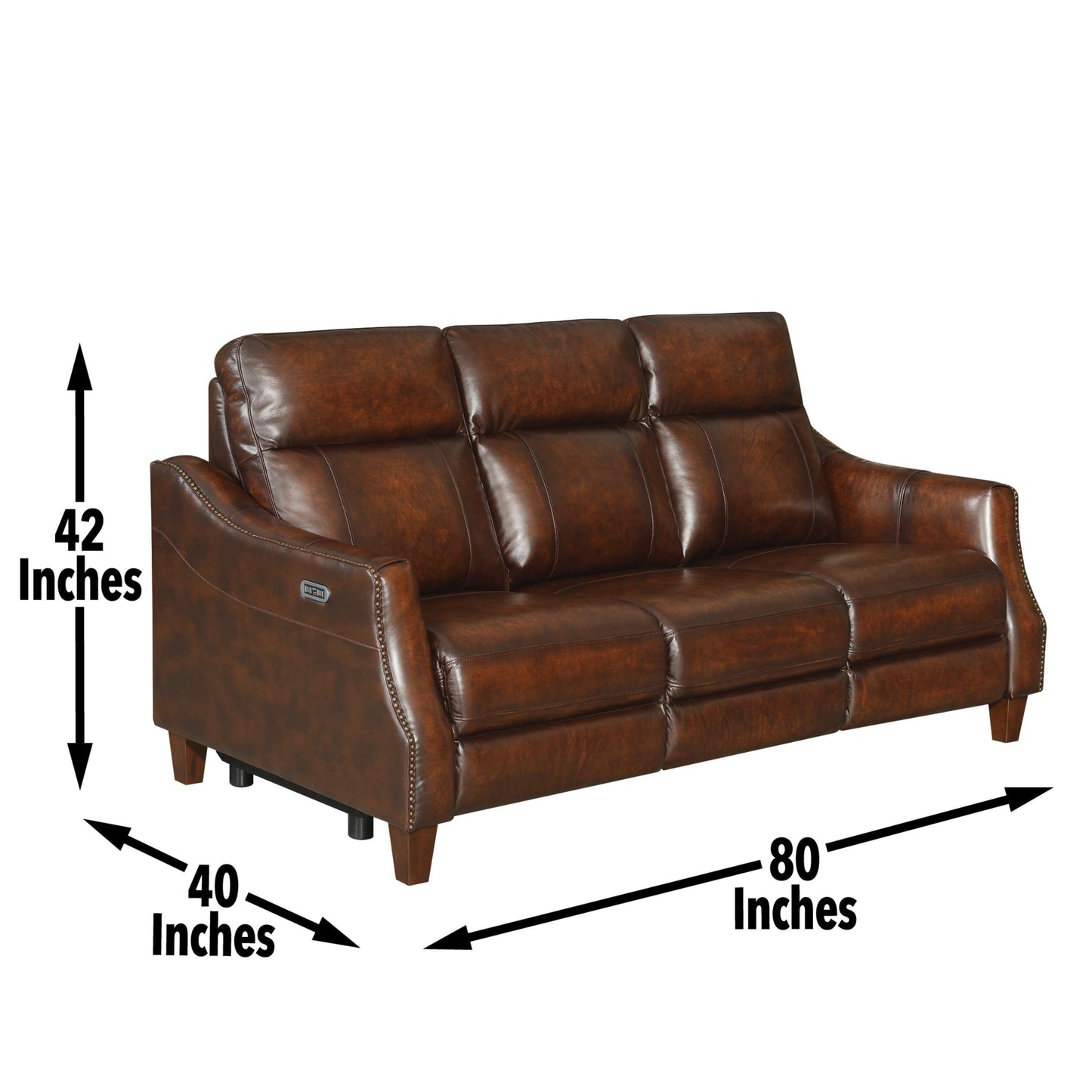 Steve Silver Leather Dual Power Reclining Group: Old English Charm, Hand AI950CS FredCo