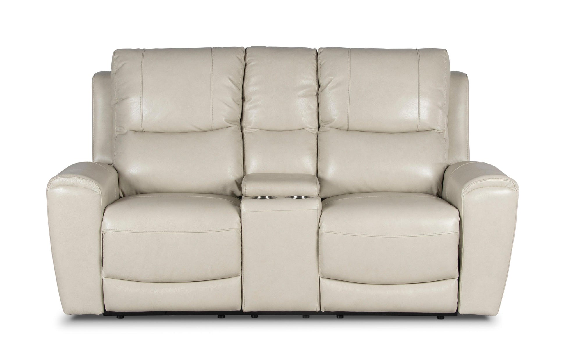 Steve Silver Leather Power Loveseat with Console LL950CLI FredCo
