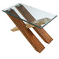 Steve Silver Modern Cross Tie End Table TA100C FredCo