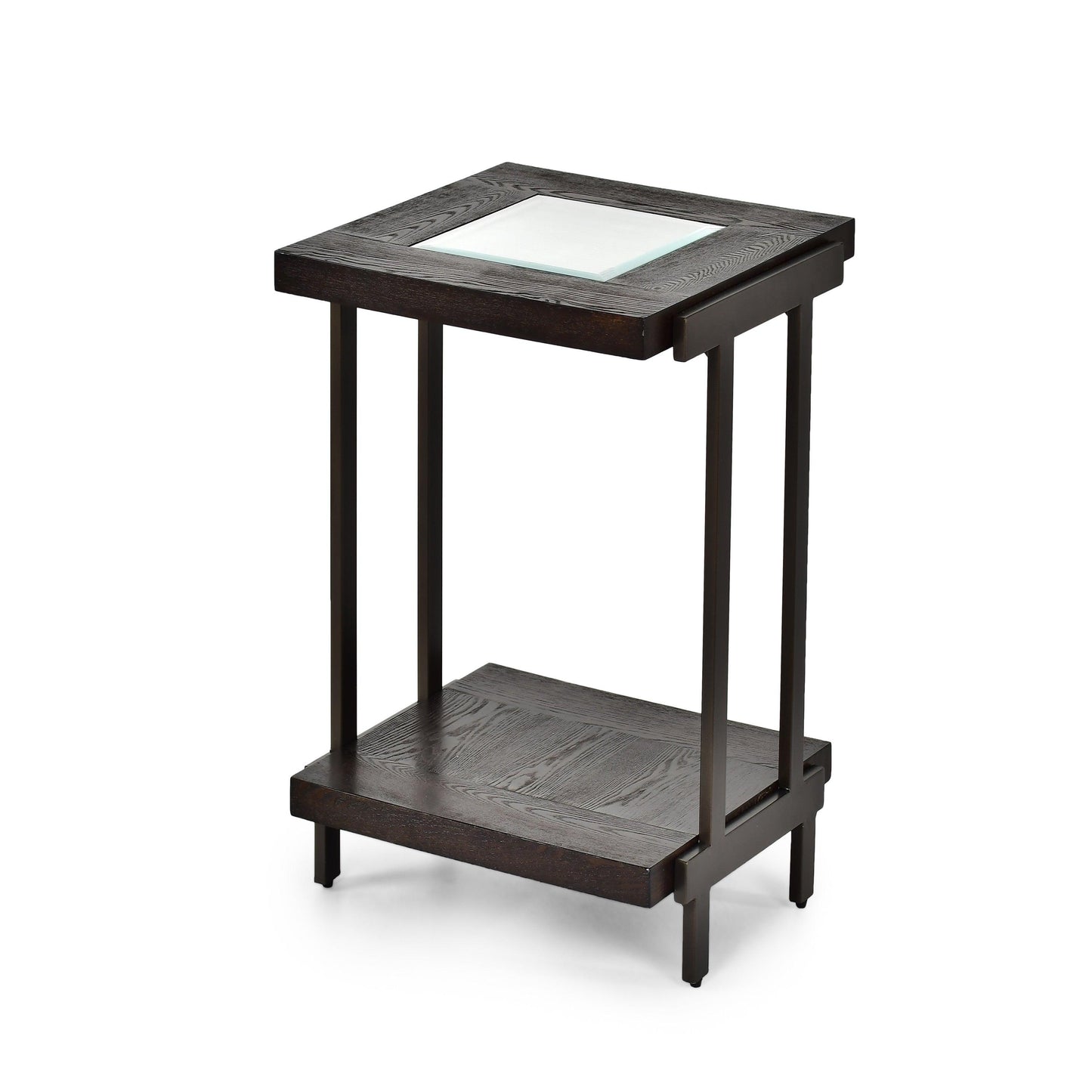 Steve Silver Sophisticated Rustic Industrial End Table TE300E FredCo