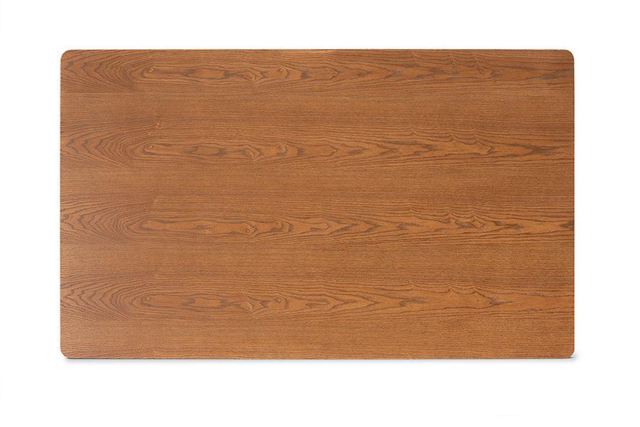 Stewart Mid-Century Modern Grey Velvet Upholstered and Walnut Brown Finished Wood 4-Piece Dining Nook Set FredCo