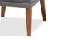 Stewart Mid-Century Modern Grey Velvet Upholstered and Walnut Brown Finished Wood Dining Chair FredCo