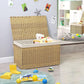 Storage Basket with Lid Rattan 29 inch FredCo