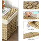 Storage Basket with Lid Rattan 29 inch FredCo