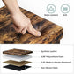 Storage Bench with Lid Rustic Brown 29.9" L FredCo