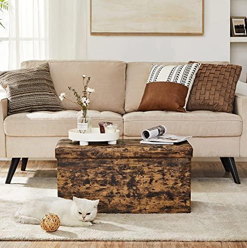 Storage Bench with Lid Rustic Brown 29.9" L FredCo