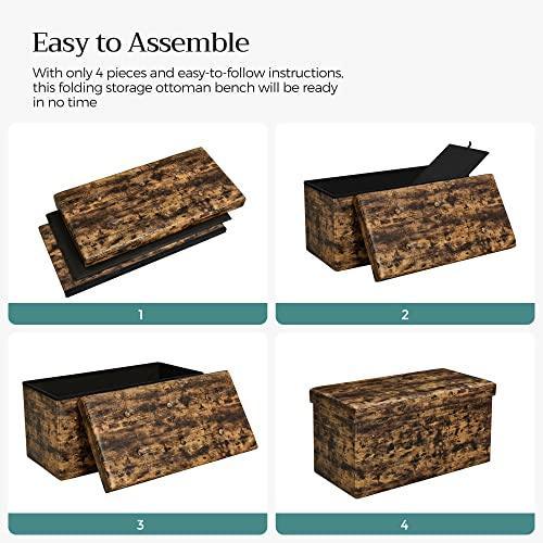 Storage Bench with Lid Rustic Brown 29.9" L FredCo