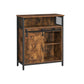 Storage Cabinet Rustic Brown and Black FredCo