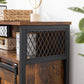 Storage Cabinet Rustic Brown and Black FredCo