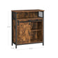 Storage Cabinet Rustic Brown and Black FredCo