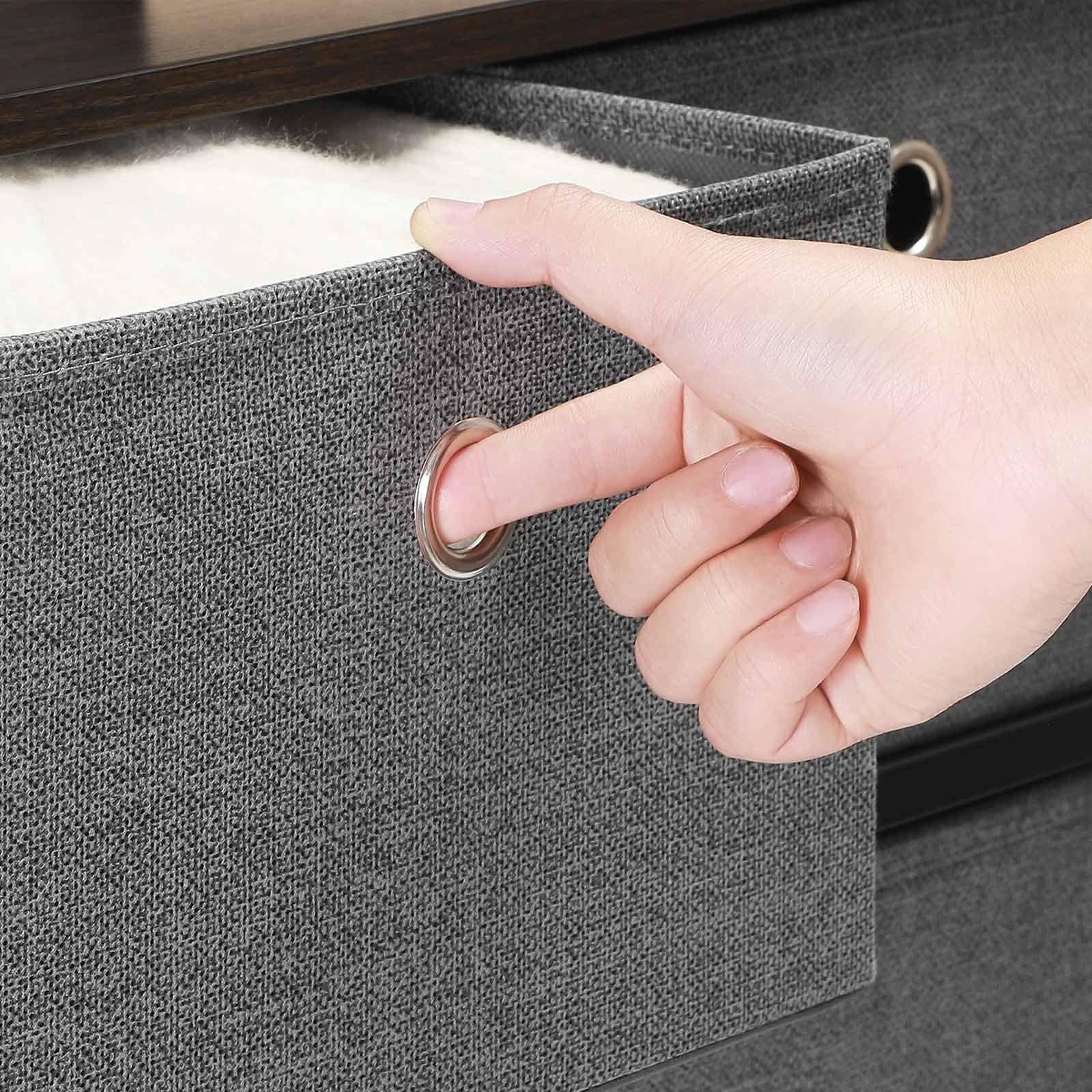 Storage Chest Cabinet Dresser Dark Gray FredCo