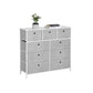 Storage Chest Cabinet Dresser Light Gray FredCo