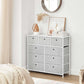 Storage Chest Cabinet Dresser Light Gray FredCo