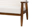 Stratton Mid-Century Modern Cream Boucle Fabric and Walnut Brown Finished Wood Sofa FredCo