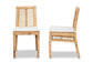 Suci Modern Bohemian Natural Brown Rattan 2-Piece Dining Chair Set FredCo