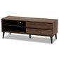Suli Mid-Century Modern Walnut Brown Finished Wood TV Stand FredCo