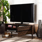 Suli Mid-Century Modern Walnut Brown Finished Wood TV Stand FredCo