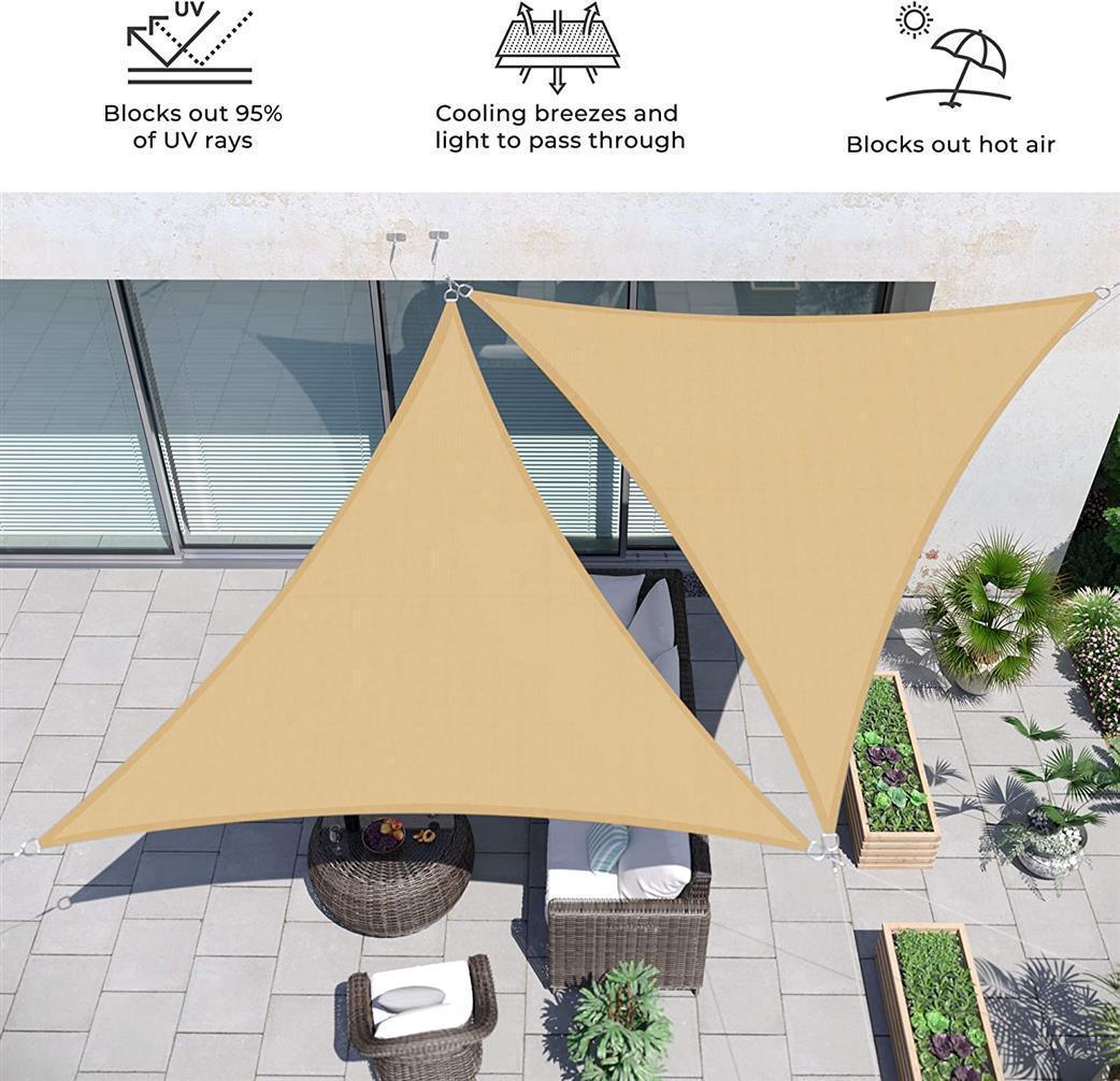 Sun Shade for Patio, 20ft x 20ft x 20ft, Sand FredCo