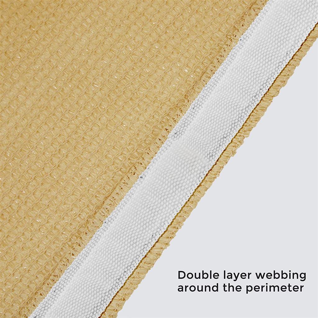 Sun Shade for Patio, 20ft x 20ft x 20ft, Sand FredCo