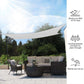 Sun Shade Sail Gray Rectangular 16ft x 12ft FredCo