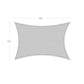 Sun Shade Sail Gray Rectangular 16ft x 12ft FredCo