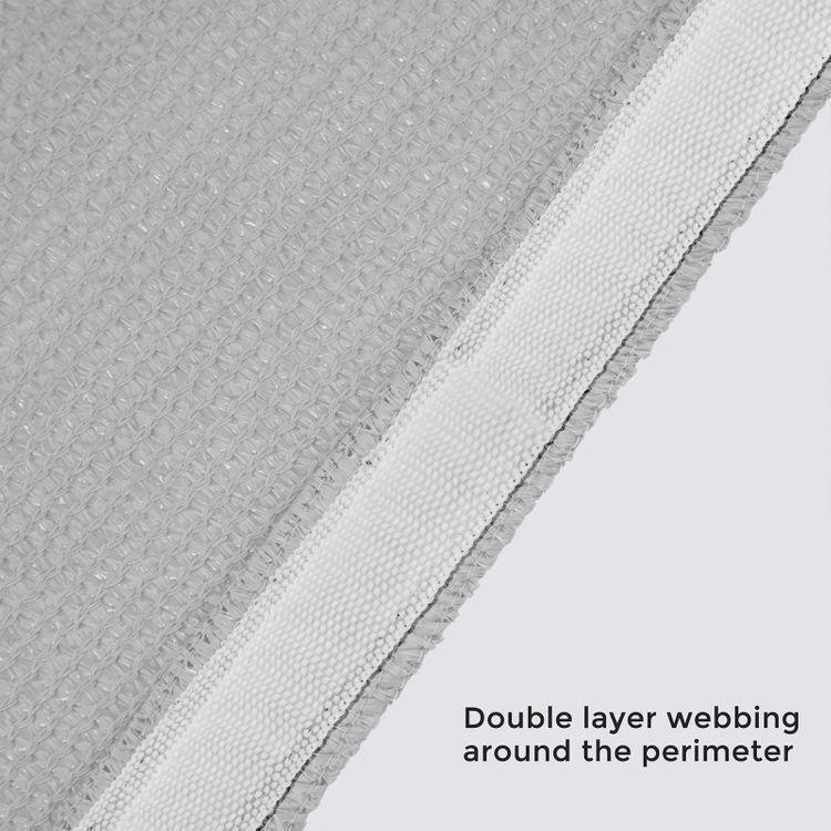 Sun Shade Sail Gray Rectangular 16ft x 12ft FredCo