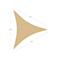 Sun Shade Sail Sand 12ft Beige Triangular FredCo