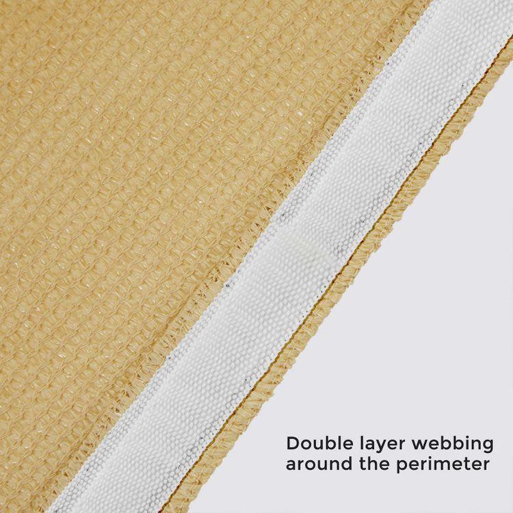 Sun Shade Sail Sand 12ft Beige Triangular FredCo