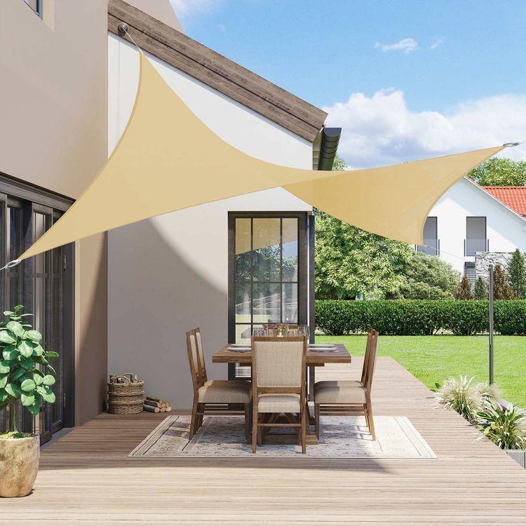 Sun Shade Sail Sand 12ft x 8ft FredCo