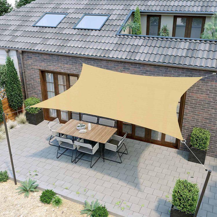 Sun Shade Sail Sand 16ft x 12ft FredCo