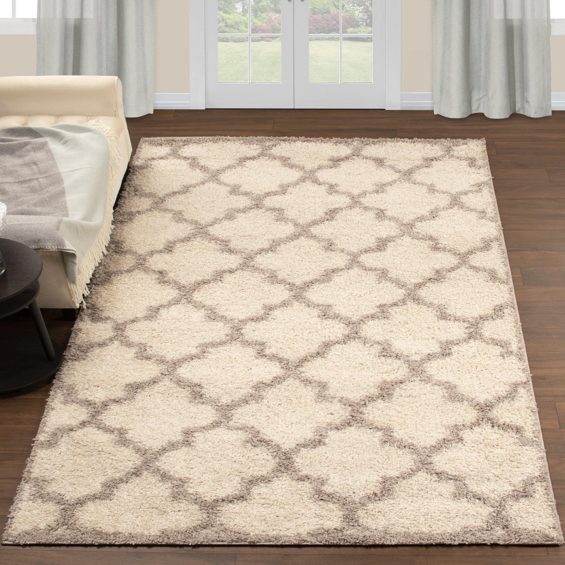Superior Bengali Trellis Shag Area Rug FredCo