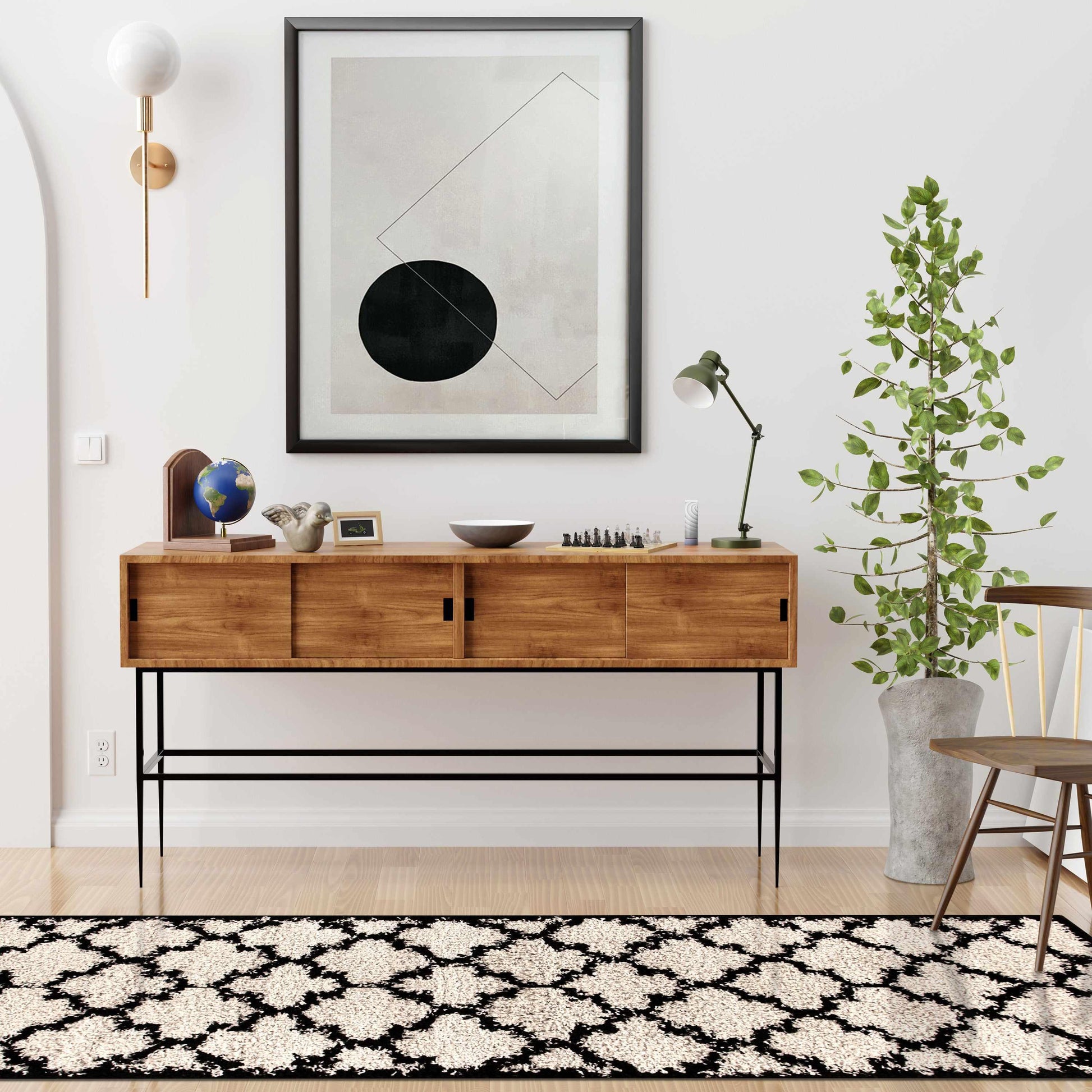 Superior Bengali Trellis Shag Area Rug FredCo