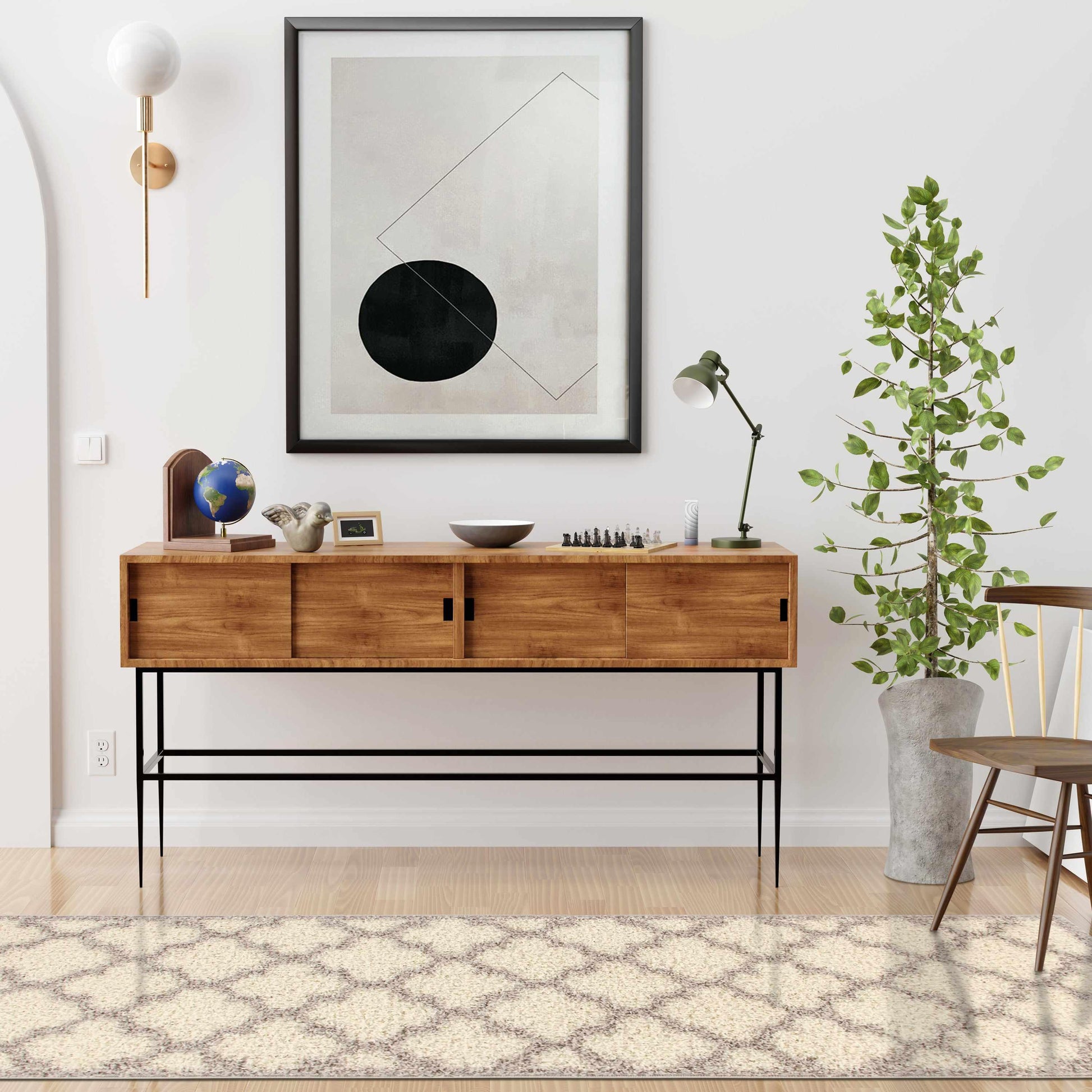 Superior Bengali Trellis Shag Area Rug FredCo