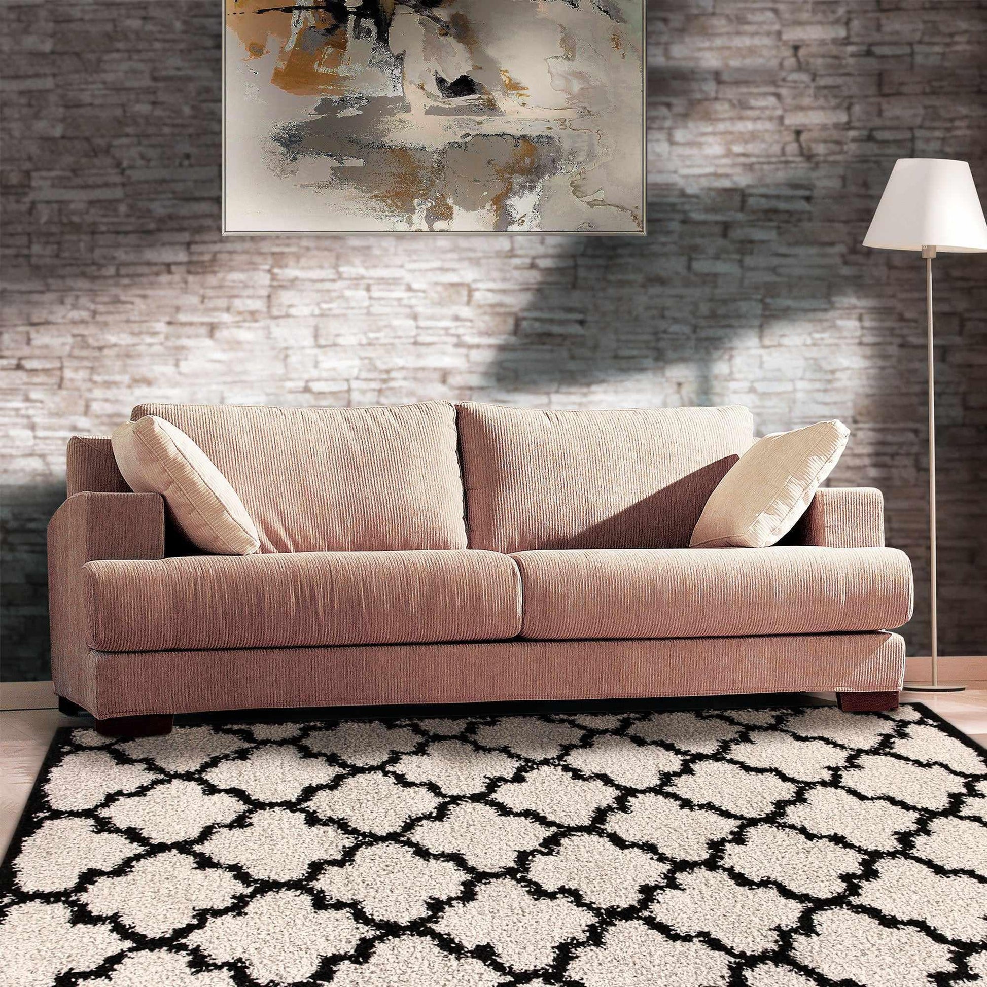 Superior Bengali Trellis Shag Area Rug FredCo