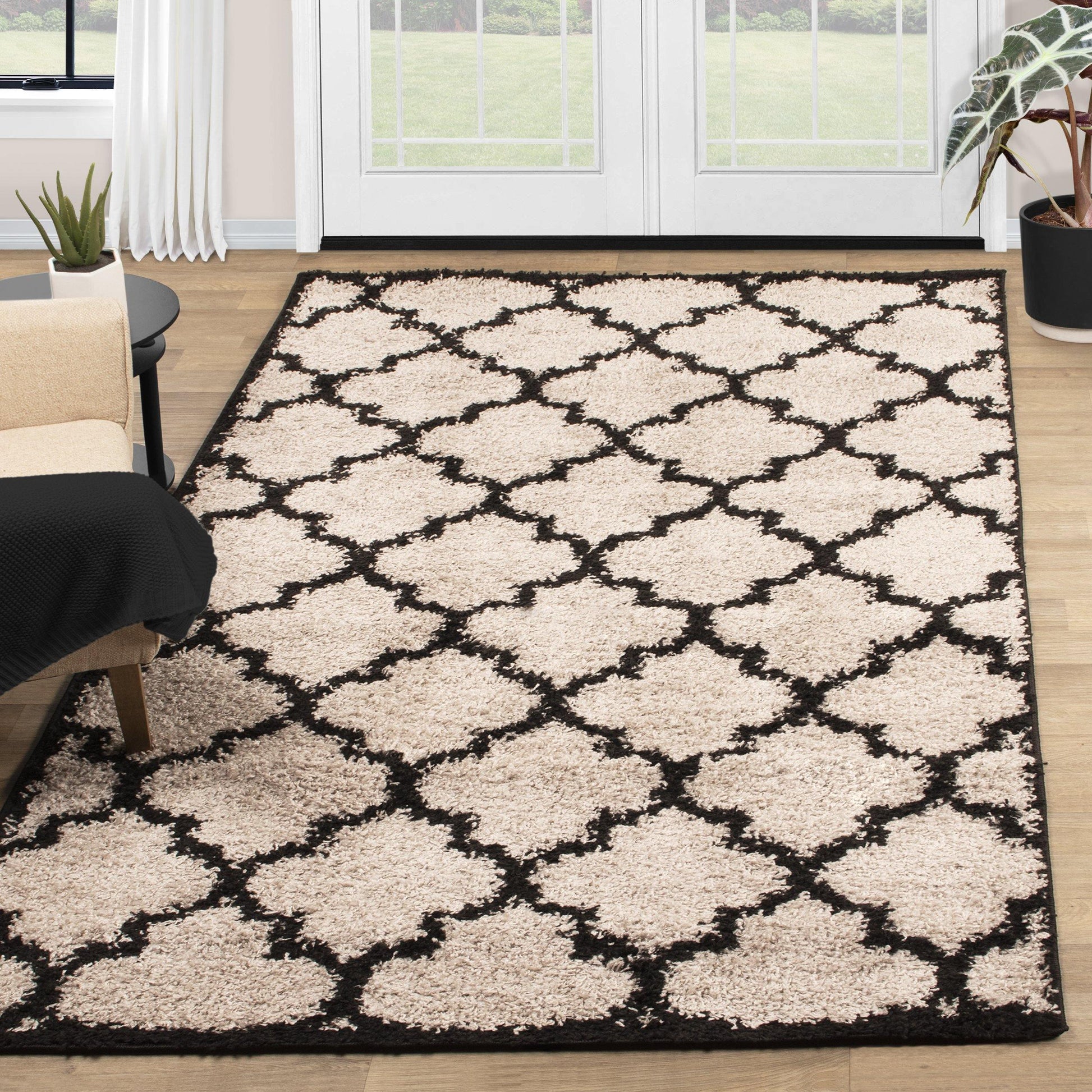 Superior Bengali Trellis Shag Area Rug FredCo