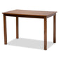 Suvi Modern and Contemporary Grey Fabric Upholstered and Walnut Brown Finished Wood 5-Piece Dining Set FredCo