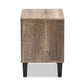 Swanson Modern and Contemporary Light Brown Wood 2-Drawer Nightstand FredCo