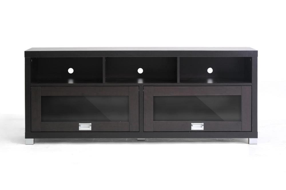 Swindon Modern TV Stand with Glass Doors FredCo