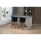 Swivel Bar Stools with Backrest Footrest, with a fixed height of 360 degrees FredCo
