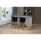 Swivel Bar Stools with Backrest Footrest, with a fixed height of 360 degrees FredCo
