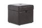 Sydney Brown Modern Ottoman - Storage Ottoman FredCo