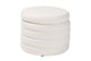 Tabitha Modern and Contemporary Ivory Boucle Upholstered Storage Ottoman FredCo