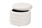 Tabitha Modern and Contemporary Ivory Boucle Upholstered Storage Ottoman FredCo