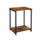 Table with Storage Shelf Rustic Brown and Black FredCo